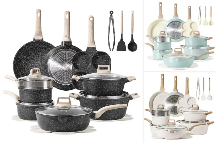 Detailed view of Best 21-Piece Nonstick Cookware Set