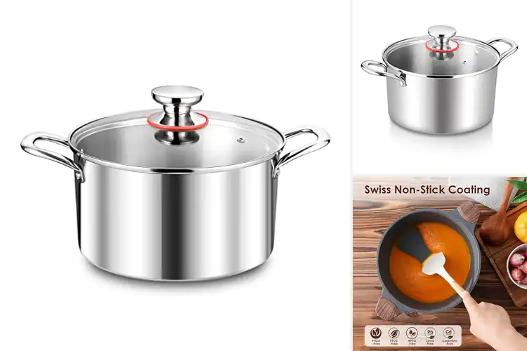 Detailed view of Best 4.5 Qt Stockpot: Durable, Easy-Clean, Enjoyable Cooking