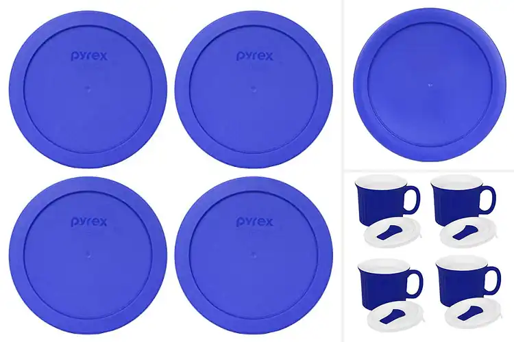 Detailed view of Best 4 Cup Cobalt Blue Lids Set