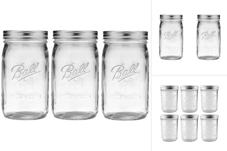 Detailed view of Best Ball Wide Mouth Mason Jars For Food Storage