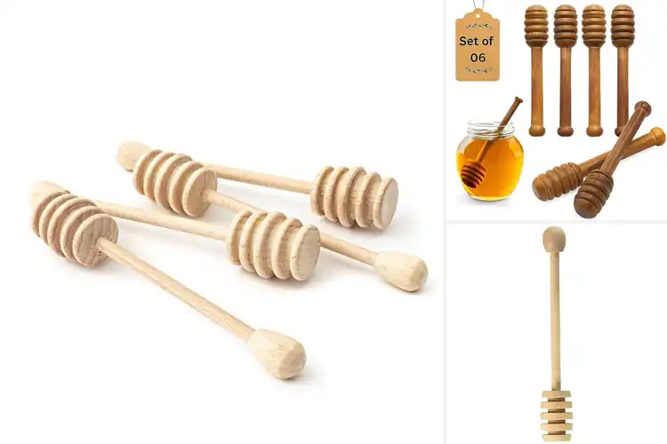 Detailed view of 8 Best Beechwood Honey Dippers for Easy, Clean Drizzles