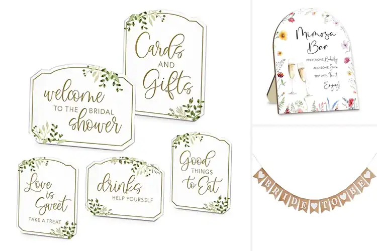 Detailed view of 16 Best Bridal Shower Signs That Create Pure Magic
