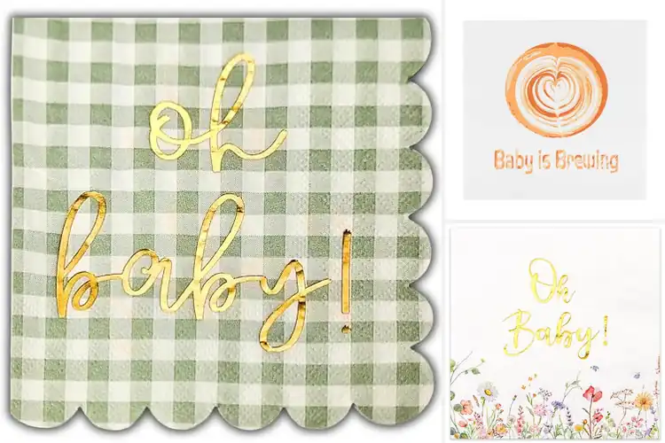 Detailed view of 10 Best Brunch Baby Shower Napkins for a Stylish Celebration