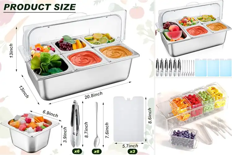 Detailed view of 10 Best Brunch Food Organizers for Fresh, Easy Serving