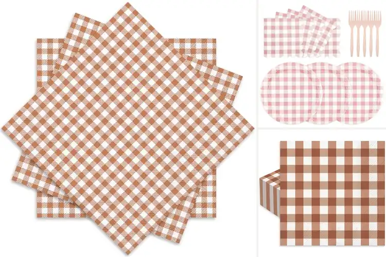 Detailed view of 13 Best Brunch Plaid Napkins for a Stylish and Stress-Free Meal