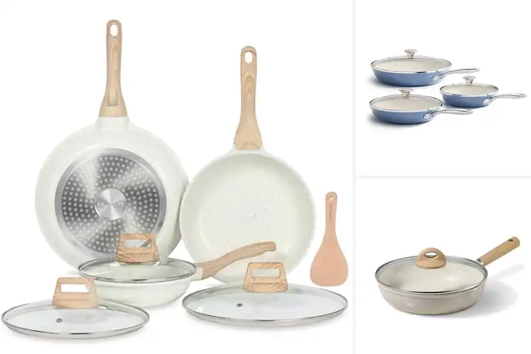 Detailed view of 10 Best Ceramic Frying Pans With Lids for Healthy Cooking