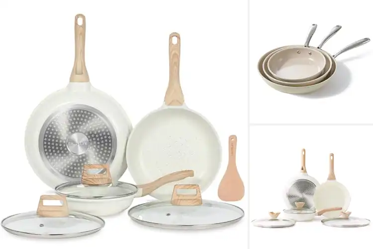 Detailed view of 10 Best Ceramic Skillet Sets: Effortless Flips & Fries