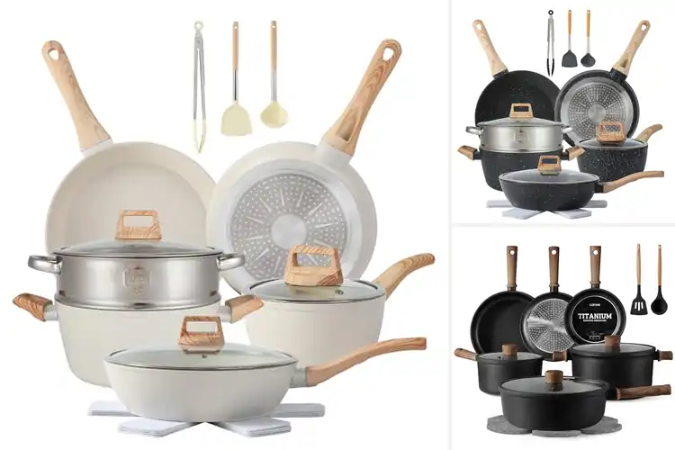 Detailed view of Best Complete 16Piece Nonstick Cookware Set