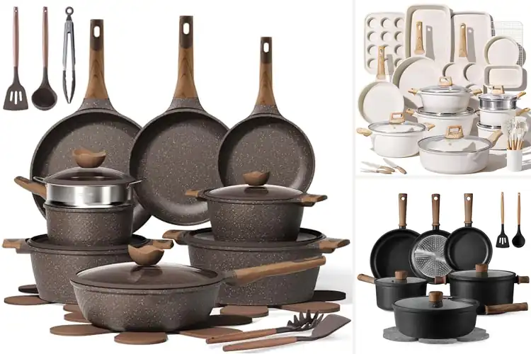 Detailed view of Best Comprehensive Pots And Pans Set With Lids