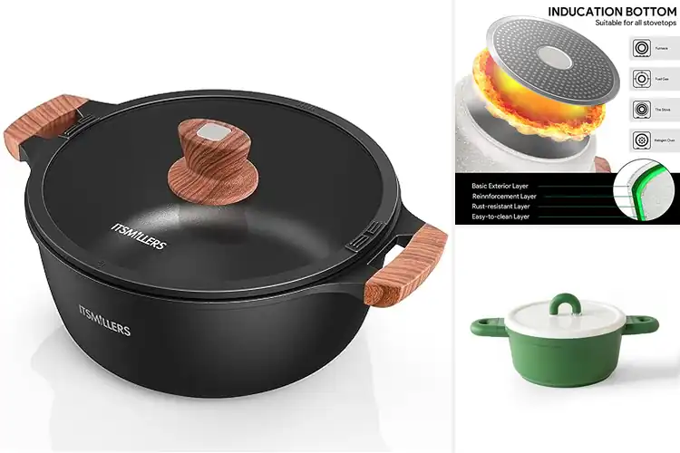 Detailed view of Best Die Cast Aluminum Stockpots