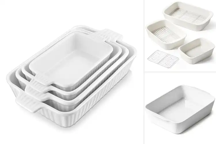 Detailed view of Best Elegant White Rectangular Bakeware