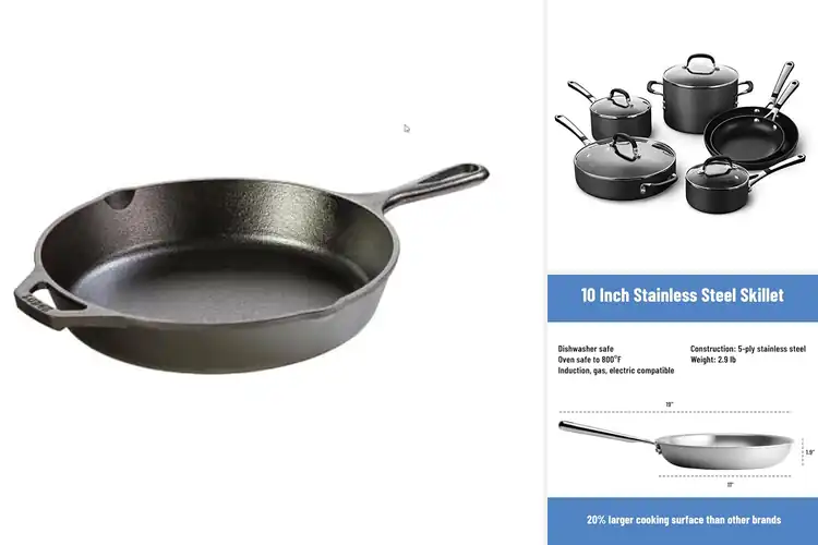 Detailed view of 10 Best Even-Heating Cookwares for Flawless Meals