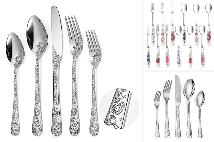 Detailed view of 10 Best Floral Utensils for a Charming Table Setup