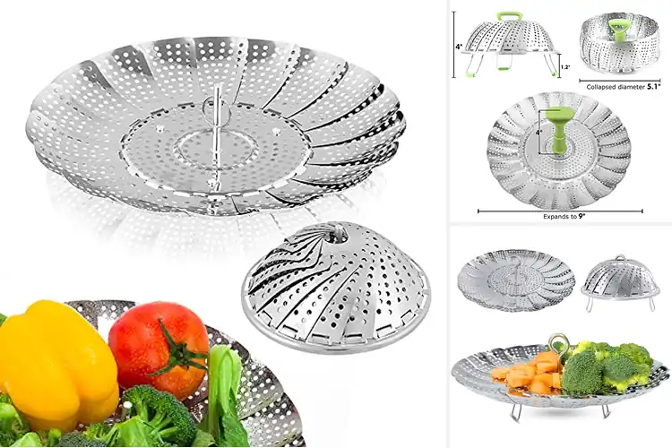 Detailed view of 10 Best Folding Expandable Steamer Baskets