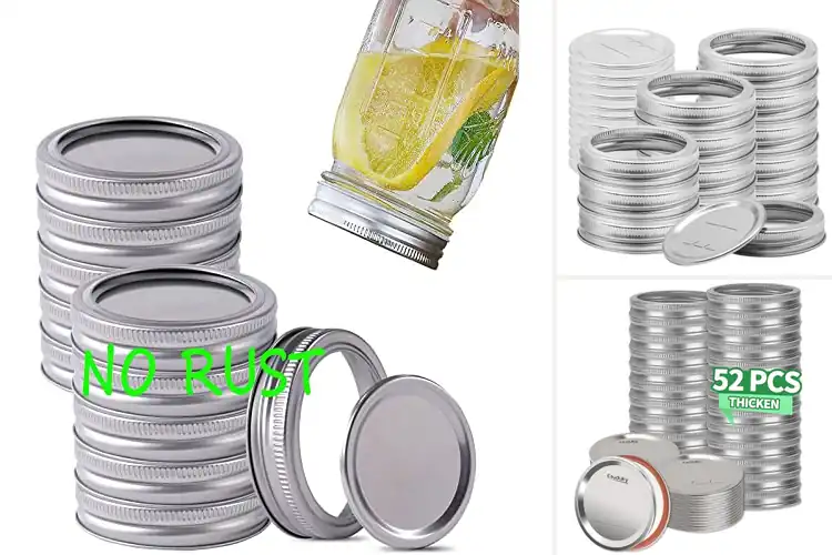 Detailed view of Best FZCWAHJK Mason Jar Lids And Bands