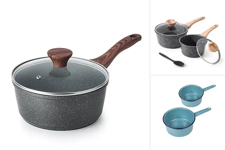 Detailed view of 10 Best Granite Coated Saucepans: Cook Better, Clean Easier