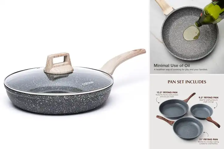 Detailed view of 10 Best Granite Frying Pans: Even Cook & Easy Clean