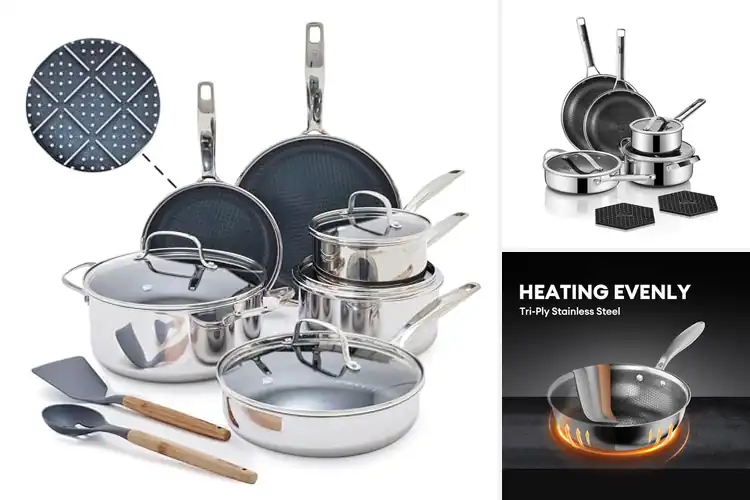 Detailed view of 10 Best Hybrid Nonstick Cookware: Even Heat, Easy Clean