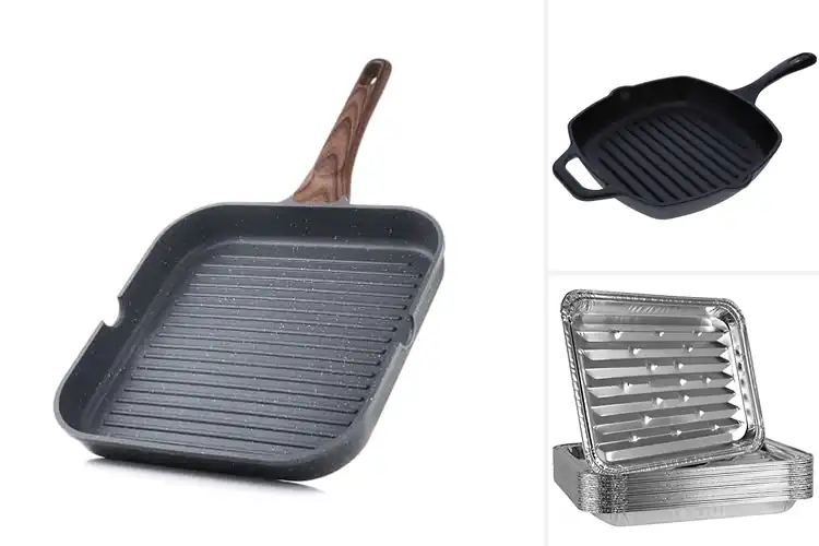 Detailed view of 10 Best Low Oil Grill Pans for Healthy Home Grilling