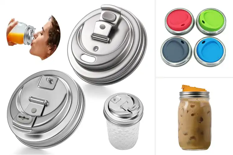 Detailed view of Best Mason Jar Drinking Sip Lids