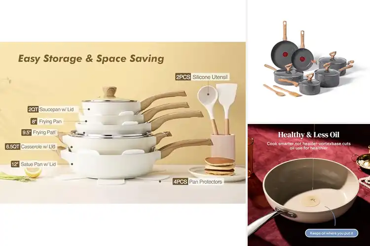 Detailed view of 10 Best Multi‑Size Ceramic Skillet Sets for Healthy Meals