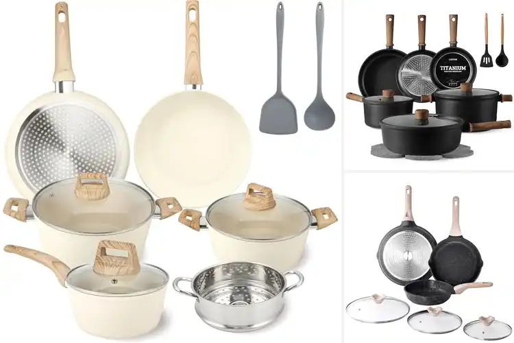 Detailed view of Best Nonstick Cooking Set With Lid