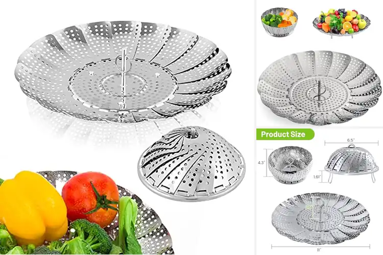 Detailed view of 10 Best Nutrient Retaining Steamer Baskets: Healthy Steaming