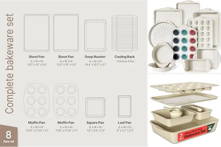 Detailed view of Best Oven Safe Bakeware Sets