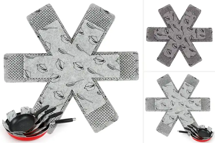 Detailed view of Best Pan And Pot Protector Set For Space Saving