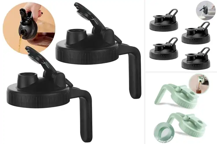 Detailed view of Best Pour Spout Lids: Spill-Proof Jar Upgrades