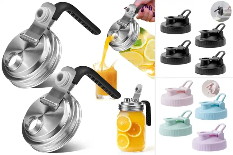 Detailed view of Best Pouring Mason Jar Spout Lids For Dressings