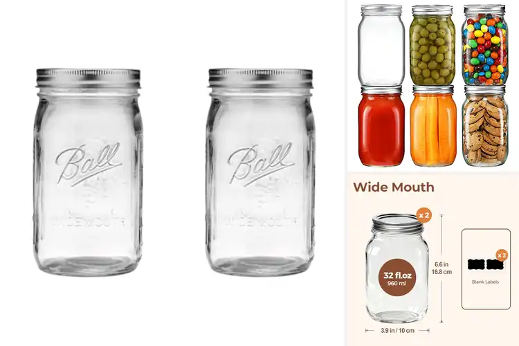 Detailed view of Best Quart Size Glass Jars