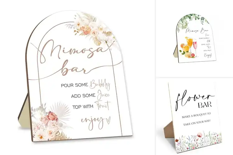 Detailed view of 10 Best Reception Brunch Signs to Wow Your Guests Instantly