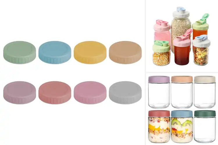 Detailed view of Best Refrigerator Safe Jar Lids: Keep Food Fresh & Organized