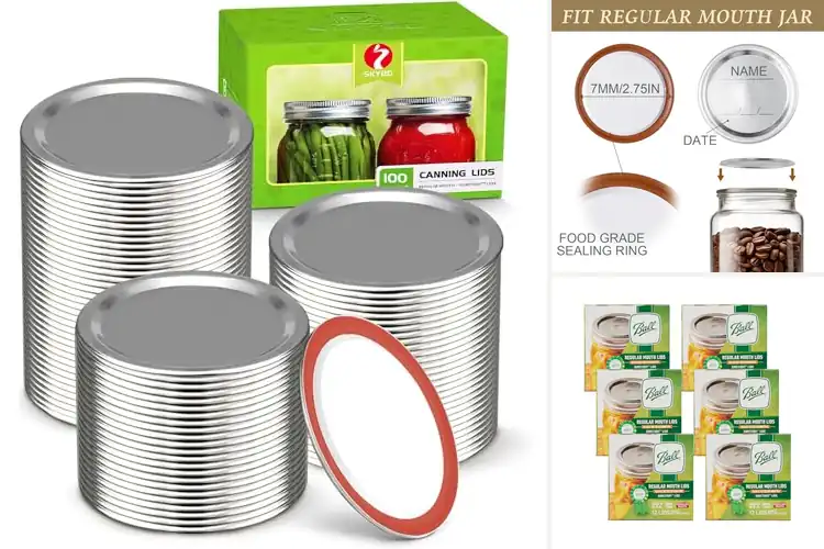 Detailed view of 10 Best Regular Mouth Canning Lids for Freshness