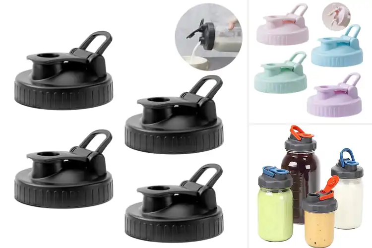 Detailed view of Best Reusable Pour Lids for Mason Jars