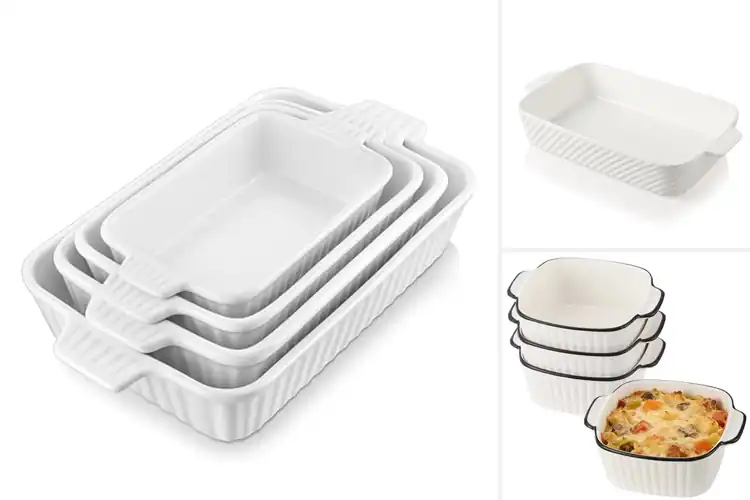 Detailed view of Best Ribbed Ceramic Casserole Dishes