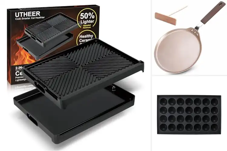 Detailed view of Best Sturdy Cast Aluminum Core Pans