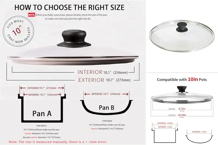 Detailed view of Best Tempered Glass Lid Skillet