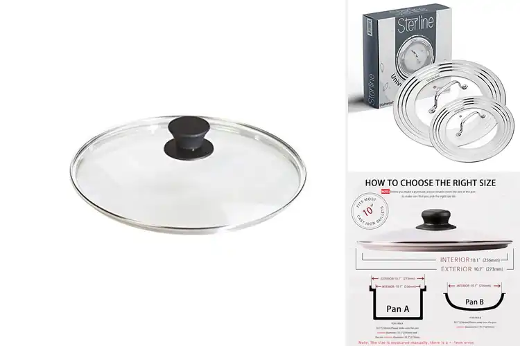 Detailed view of Best Tempered Glass Pan Lids