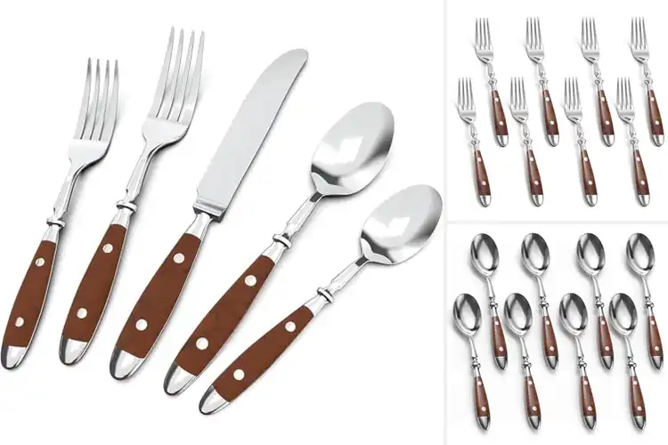 Detailed view of Best Wood Grain Bakelite Handles