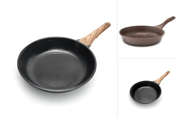 Detailed view of 10 Best Woodgrain Handle Frying Pans: Safe, Easy Cleanup